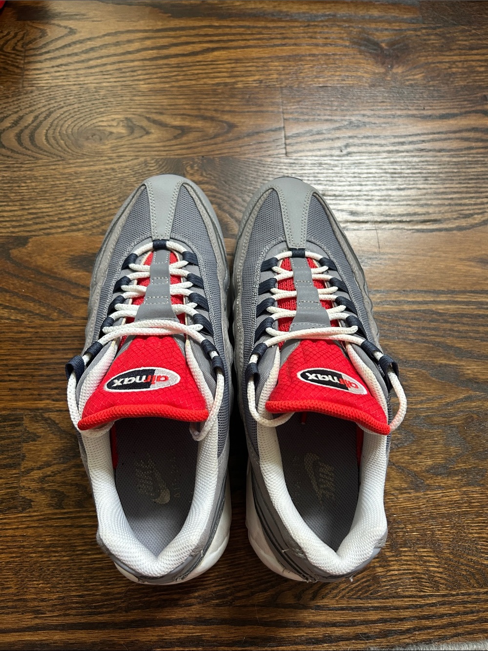 Men’s Grey and Red Running Shoes